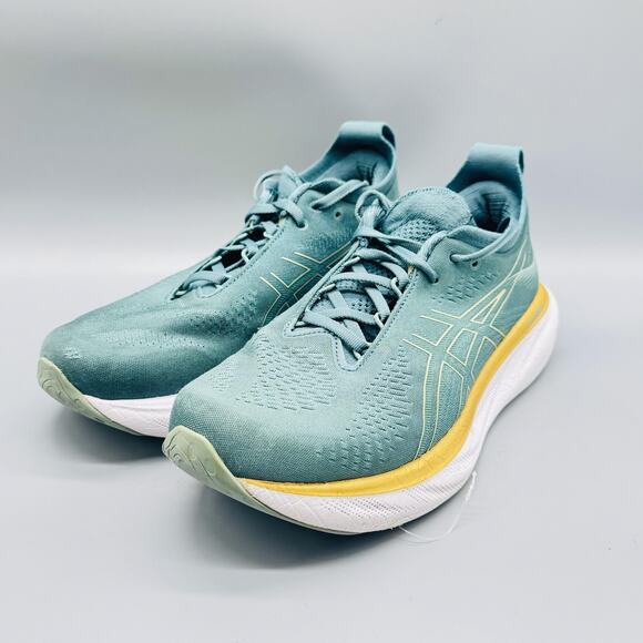 ASICS Shoes Womens 9.5 Teal Green Gel Nimbus 25 PureGEL Running Athletic Sneaker - Picture 4 of 13